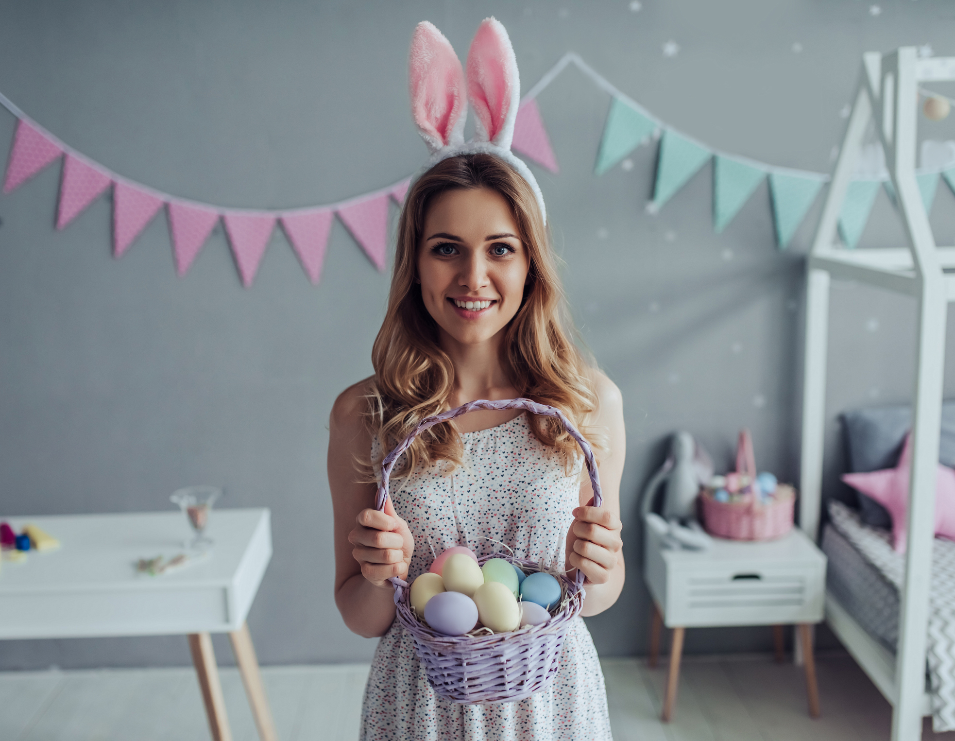 Young woman celebrating Easter